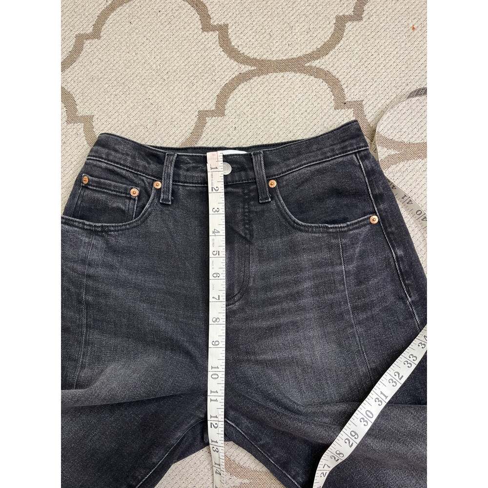 PISTOLA Eli High Rise Arched Leg Jeans Washed Black Size 25 Barrel leg - Picture 6 of 15